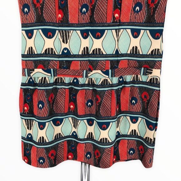 Paul & Joe Sister Guadalupe Drop Waist Geometric Print Short Shift Dress Small - Picture 8 of 13